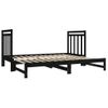 Sofá Cama | Cama Para Adultos Extraíble Madera Maciza De Pino Negro 2x(90x190) Cm Cfw911869