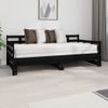 Sofá Cama | Cama Para Adultos Extraíble Madera Maciza De Pino Negro 2x(90x190) Cm Cfw548720