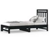 Sofá Cama | Cama Para Adultos Extraíble Madera Maciza De Pino Negro 2x(90x190) Cm Cfw218944