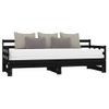 Sofá Cama | Cama Para Adultos Extraíble Madera Maciza De Pino Negro 2x(90x200) Cm Cfw437627