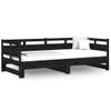 Sofá Cama | Cama Para Adultos Extraíble Madera Maciza De Pino Negro 2x(90x200) Cm Cfw240458