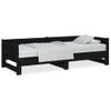 Sofá Cama | Cama Para Adultos Extraíble Madera Maciza De Pino Negro 2x(90x200) Cm Cfw863133