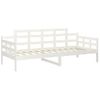 Sofá Cama | Cama Individual | Cama Para Adultos Madera Maciza De Pino Blanco 90x190 Cm Cfw35767