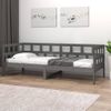 Sofá Cama | Cama Para Adultos Madera Maciza De Pino Gris 90x190 Cm Cfw131182