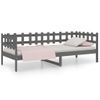 Sofá Cama | Cama Para Adultos Madera Maciza De Pino Gris 90x190 Cm Cfw130270