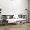 Sofá Cama | Cama Para Adultos Madera Maciza De Pino Gris 90x190 Cm Cfw879171