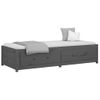 Sofá Cama | Cama Para Adultos Madera Maciza De Pino Gris 90x200 Cm Cfw380065