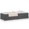 Sofá Cama | Cama Para Adultos Madera Maciza De Pino Gris 90x200 Cm Cfw380065