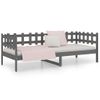 Sofá Cama | Cama Para Adultos Madera Maciza De Pino Gris 90x200 Cm Cfw203367