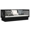 Sofá Cama | Cama Para Adultos Madera Maciza De Pino Negro 75x190 Cm Cfw633757