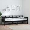 Sofá Cama | Cama Para Adultos Madera Maciza De Pino Negro 80x200 Cm Cfw244616