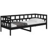 Sofá Cama | Cama Para Adultos Madera Maciza De Pino Negro 90x190 Cm Cfw696410