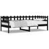 Sofá Cama | Cama Para Adultos Madera Maciza De Pino Negro 90x190 Cm Cfw733261