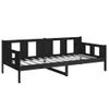 Sofá Cama | Cama Para Adultos Madera Maciza De Pino Negro 90x200 Cm Cfw865634