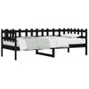 Sofá Cama | Cama Para Adultos Madera Maciza De Pino Negro 90x200 Cm Cfw406217