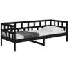 Sofá Cama | Cama Para Adultos Madera Maciza De Pino Negro 90x200 Cm Cfw502914