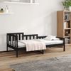 Sofá Cama | Cama Para Adultos Madera Maciza De Pino Negro 90x200 Cm Cfw409947