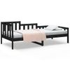 Sofá Cama | Cama Para Adultos Madera Maciza De Pino Negro 90x200 Cm Cfw409947