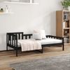 Sofá Cama | Cama Para Adultos Madera Maciza De Pino Negro 90x200 Cm Cfw409947