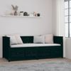 Sofá Cama | Cama Para Adultos Madera Maciza De Pino Negro 90x200 Cm Cfw126075