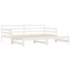 Sofá Cama | Cama Para Adultos Nido Madera Maciza De Pino Blanco 90x190 Cm Cfw893710