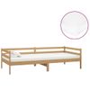 Sofá Cama | Cama Para Adultos Y Colchón Madera Pino Maciza Marrón Miel 90x200 Cm Cfw79525