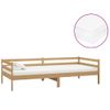 Sofá Cama | Cama Para Adultos Y Colchón Madera Pino Maciza Marrón Miel 90x200 Cm Cfw49989