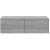 2 Uds Muebles Tv De Pared | Mueble De Salón | Armario Tv Madera Gris Sonoma 100x30x30 Cm Cfw780165