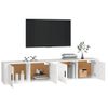 2 Uds Muebles Tv De Pared | Mueble De Salón | Armario Tv Blanco 100x34,5x40 Cm Cfw780841