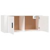 2 Uds Muebles Tv De Pared | Mueble De Salón | Armario Tv Blanco 100x34,5x40 Cm Cfw780841