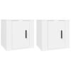 2 Uds Muebles Tv De Pared | Mueble De Salón | Armario Tv Blanco 40x34,5x40 Cm Cfw780842