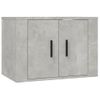 2 Uds Muebles Tv De Pared | Mueble De Salón | Armario Tv Gris Hormigón 57x34,5x40 Cm Cfw780855