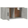 2 Uds Muebles Tv De Pared | Mueble De Salón | Armario Tv Gris Hormigón 80x34,5x40 Cm Cfw780858