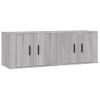 2 Uds Muebles Tv De Pared | Mueble De Salón | Armario Tv Gris Sonoma 57x34,5x40 Cm Cfw780864