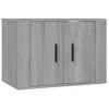 2 Uds Muebles Tv De Pared | Mueble De Salón | Armario Tv Gris Sonoma 57x34,5x40 Cm Cfw780864