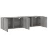 2 Uds Muebles Tv De Pared | Mueble De Salón | Armario Tv Gris Sonoma 80x30x41 Cm Cfw780866