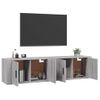 2 Uds Muebles Tv De Pared | Mueble De Salón | Armario Tv Gris Sonoma 80x34,5x40 Cm Cfw780867