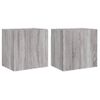 2 Uds Muebles Tv De Pared | Mueble De Salón | Armario Tv Madera Gris Sonoma 40,5x30x40 Cm Cfw780413