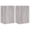 2 Uds Muebles Tv De Pared | Mueble De Salón | Armario Tv Madera Gris Sonoma 40,5x30x60 Cm Cfw780414