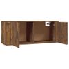 2 Uds Muebles Tv De Pared | Mueble De Salón | Armario Tv Roble Ahumado 100x34,5x40 Cm Cfw780874