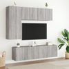 5 Uds Muebles Tv De Pared | Mueble De Salón | Armario Tv Madera De Ingeniería Gris Sonoma Cfw780451