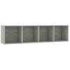 Estantería/mueble Tv | Mueble De Salón | Armario Tv Gris Hormigón 143x30x36 Cm Cfw761790