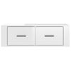 Mueble Tv | Mueble De Salón | Armario Tv Colgante Madera Blanco Brillante 80x36x25 Cm Cfw776881