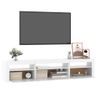 Mueble Tv | Mueble De Salón | Armario Tv Con Luces Led Blanco 195x35x40 Cm Cfw776902