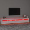 Mueble Tv | Mueble De Salón | Armario Tv Con Luces Led Blanco 270x35x40 Cm Cfw776910