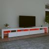 Mueble Tv | Mueble De Salón | Armario Tv Con Luces Led Blanco 290x36,5x40 Cm Cfw776911