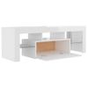 Mueble Tv | Mueble De Salón | Armario Tv Con Luces Led Blanco Brillante 120x35x40 Cm Cfw776917