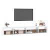 Mueble Tv | Mueble De Salón | Armario Tv Con Luces Led Blanco Brillante 270x35x40 Cm Cfw776928