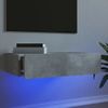 Mueble Tv | Mueble De Salón | Armario Tv Con Luces Led Gris Hormigón 60x35x15,5 Cm Cfw776975