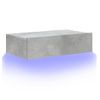 Mueble Tv | Mueble De Salón | Armario Tv Con Luces Led Gris Hormigón 60x35x15,5 Cm Cfw776975